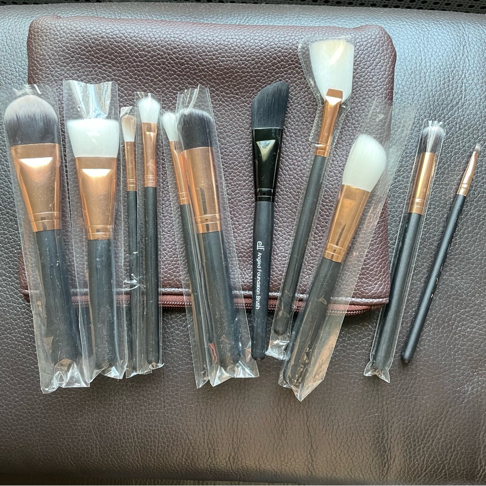 Makeup brushes with bag